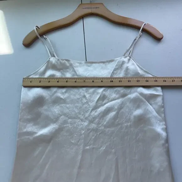 Aritzia Babaton Satin Slip Dress Size XXS Champagne Ivory Beige Mini Strappy - Picture 5 of 10